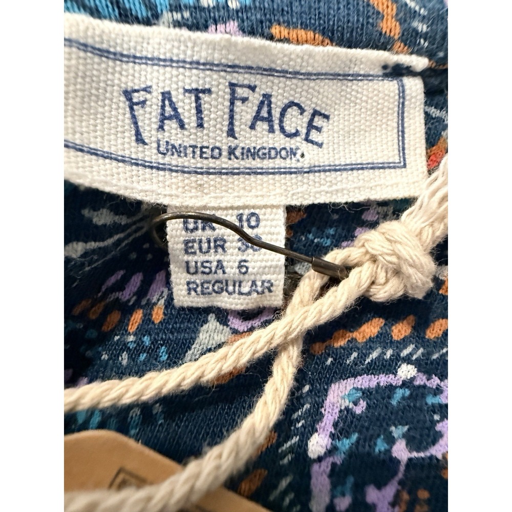 NWT Fat Face Simone Dress 6 Mirrored Jersey Teal UK 10 Pockets Boho - Picture 13 of 16